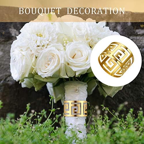 96 Pcs Gold Napkin Rings Elegant Holder Set