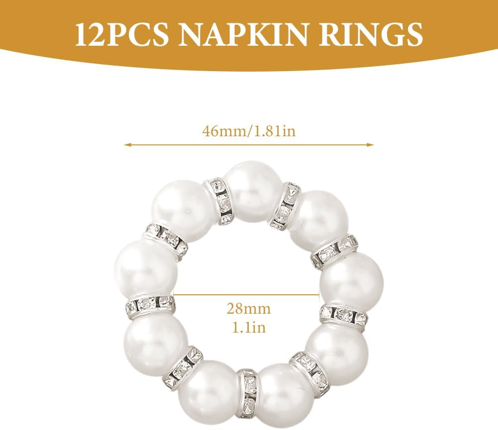 Elegant Pearl Napkin Rings