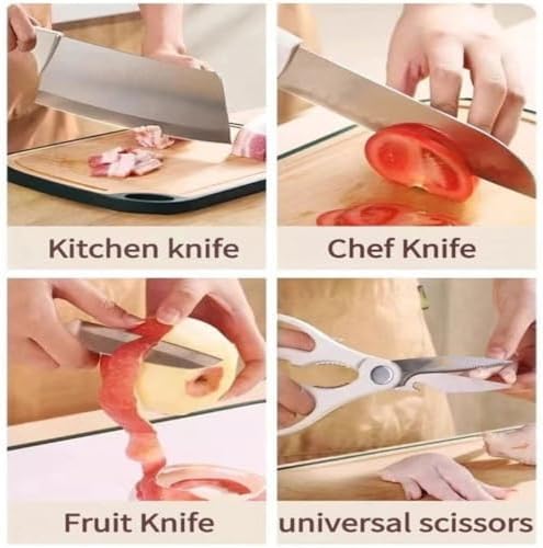 Compact Space-Saving 5-PC Knife Block Set for Apartments Campers