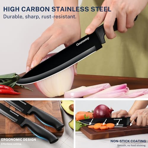 Gourmetop Premium 15-Piece Kitchen Knife Set