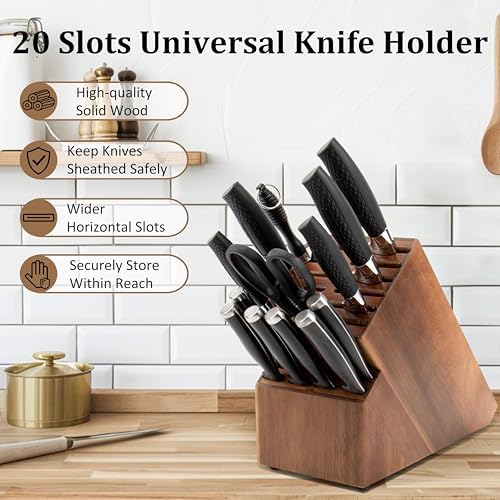 Organize Your Kitchen with ease - 20-Slot Knife Block Storage