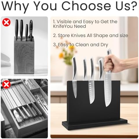 Black Magnetic Knife Holder