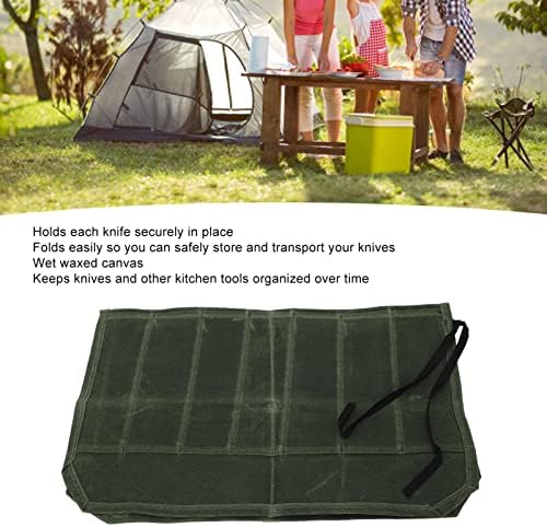 Kuuleyn Professional Kitchen Knife Roll Bag Green