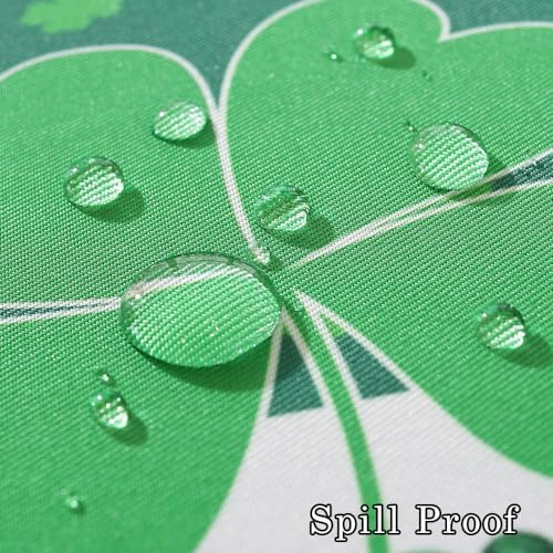 St Patricks Shamrock Tablecloth Rectangle 60x120 Inch Durable Washable