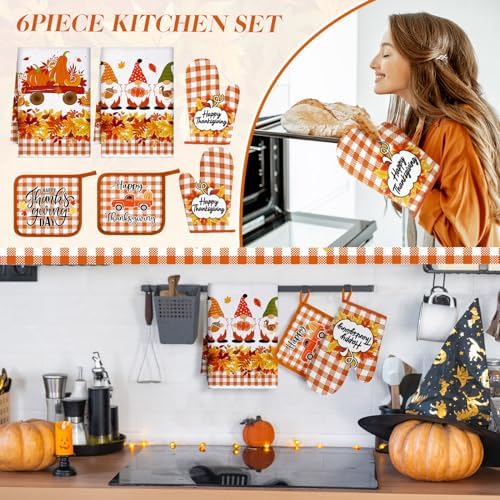 Leinuosen 6-Piece Fall Gnome Kitchen Set