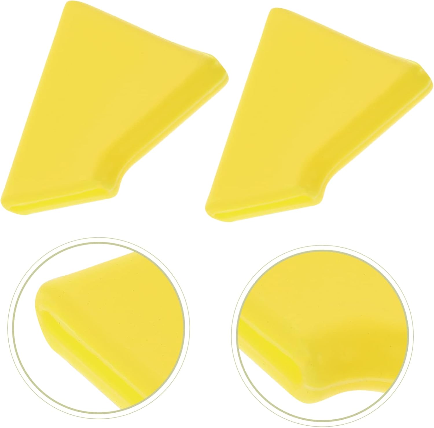6-Piece Kitchen Finger Protectors Durable Safety Shields Yellow Reusable