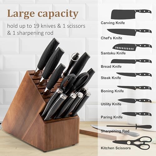 Organize Your Kitchen with ease - 20-Slot Knife Block Storage