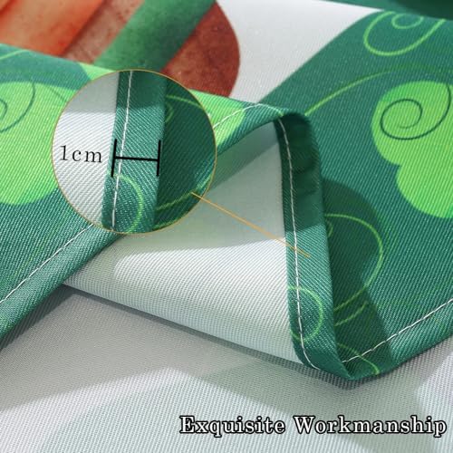 St Patricks Shamrock Tablecloth Rectangle 60x120 Inch Durable Washable