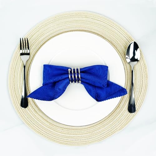 6-Piece Silver Napkin Rings Set for Table Decorations