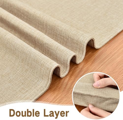 Nacuci Farmhouse Rustic Beige Table Runner 72 Inches Long