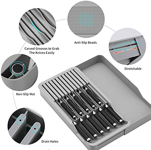 RIIPOO Expandable Knife Organizer