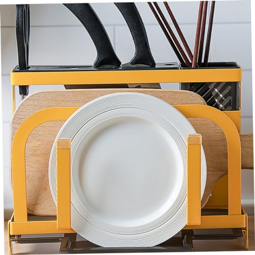 Elegant Yellow Knife Holder Space-Saving