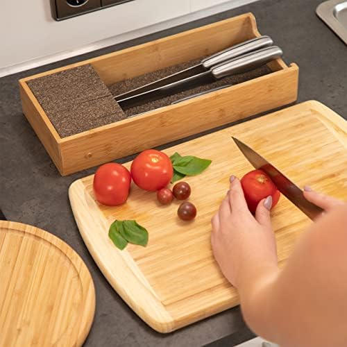RelaxDays Natural Bamboo Block Organizer