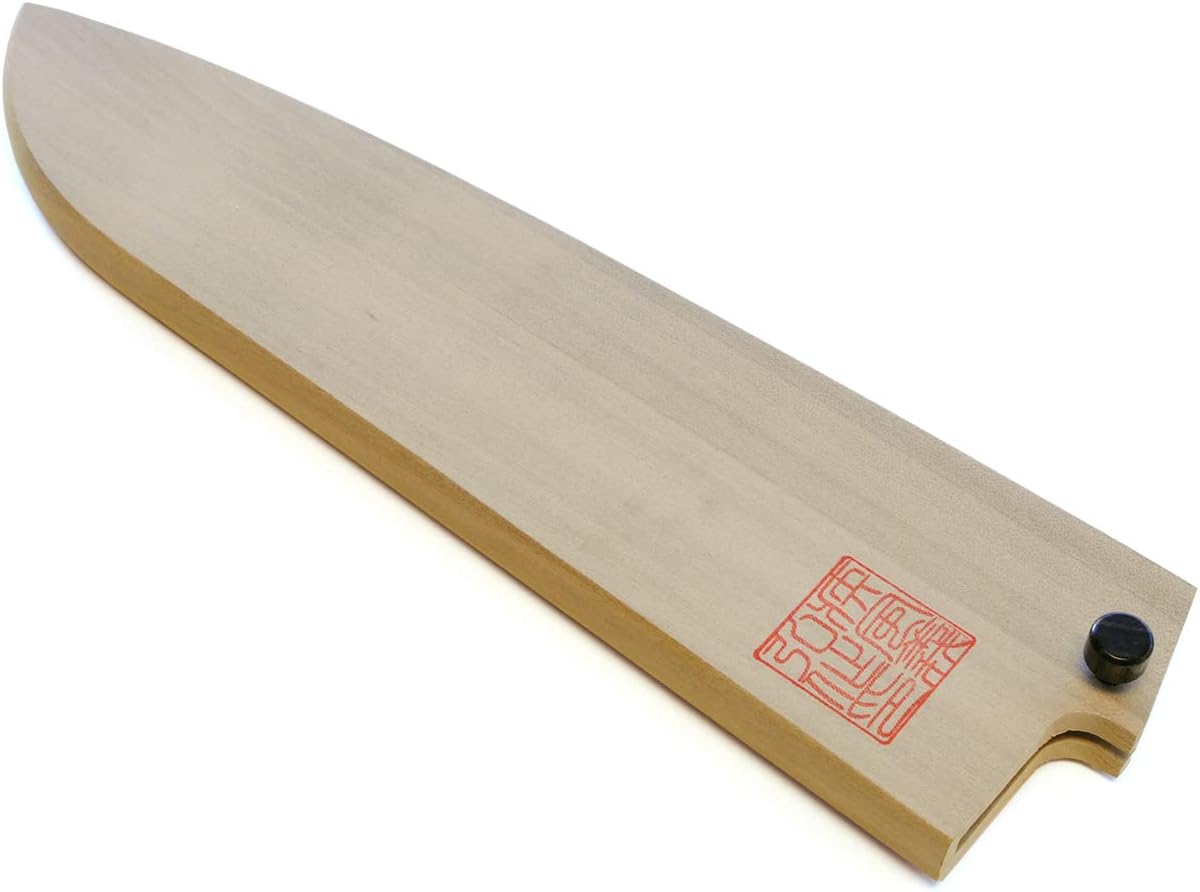 Premium Saya Cover for Santoku Knives with Natural Magnolia Wood Protection