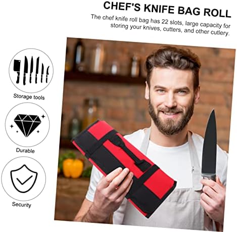VOSAREA 1pc 22 Slot Knife Bag Organizer for Cooking and Dinning
