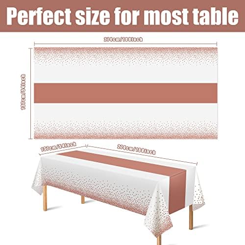 OHOME 8-Pack Disposable Plastic Table Cloths for Parties Elegant Design