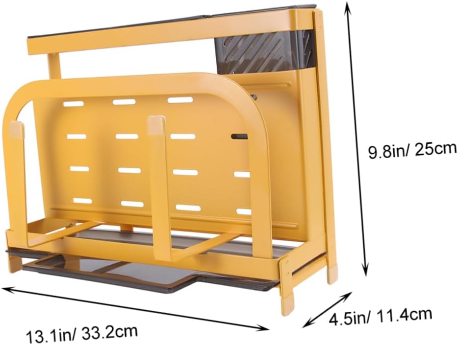 Elegant Yellow Knife Holder Space-Saving