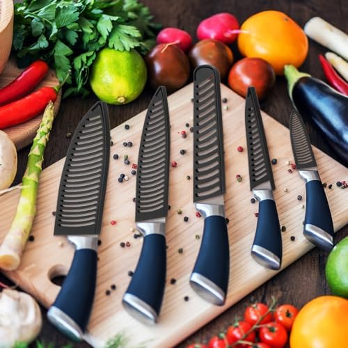uxcell 4Pcs Black Knife Edge Guards for 95 Kitchen Knives