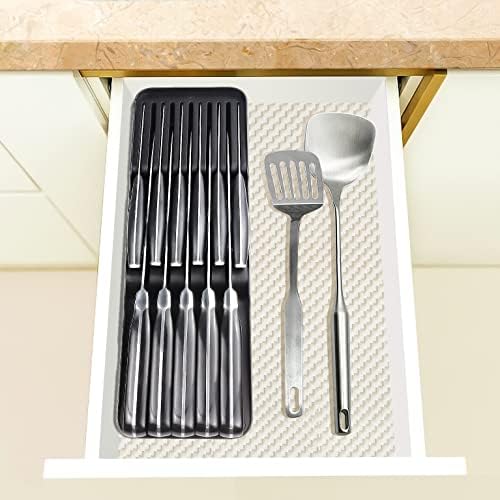 GMEZZO Knife Organizer Space-Saving Knives Holder Black