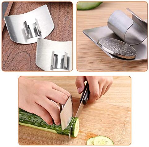 304 Stainless Steel Finger Guards Durable Kitchen Protector 3-Piece Set