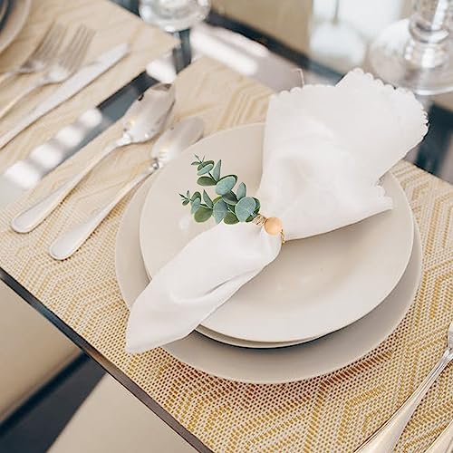 Defined Deco Napkin Rings Set of 12 Rustic Farmhouse Style