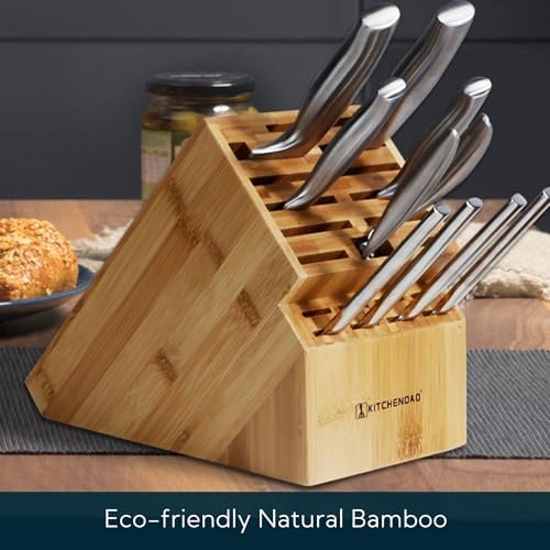 20 Slot Bamboo Knife Block