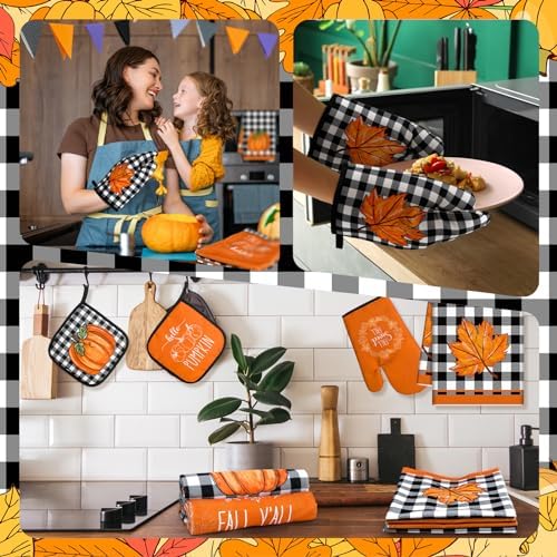 Pickmesh 12-Piece Winter Kitchen Towels and Oven Mitt Set