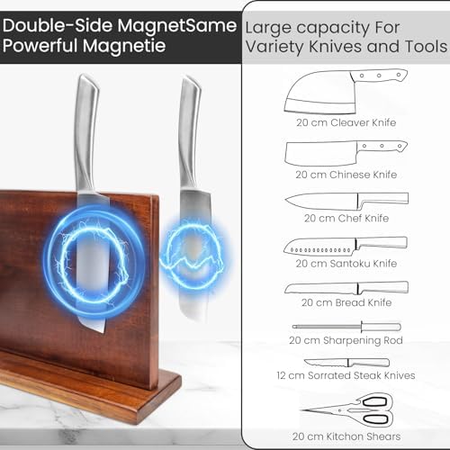 DAWNTREES Magnetic Knife Holder Durable Functional 16 Kitchen Tool