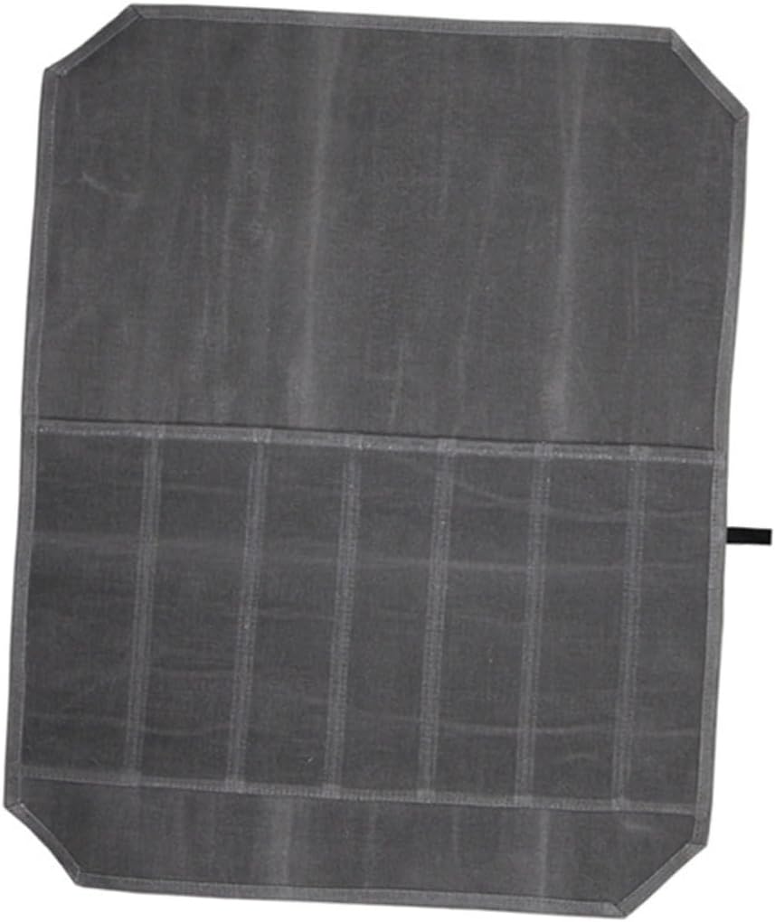 Mikinona Elegant Grey Chef Knife Storage Roll Bag for Travel