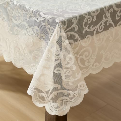 Elegantly Sleek Tablecloth hurricanes pattern fits 6-8 wrinkle-resistant easy to clean