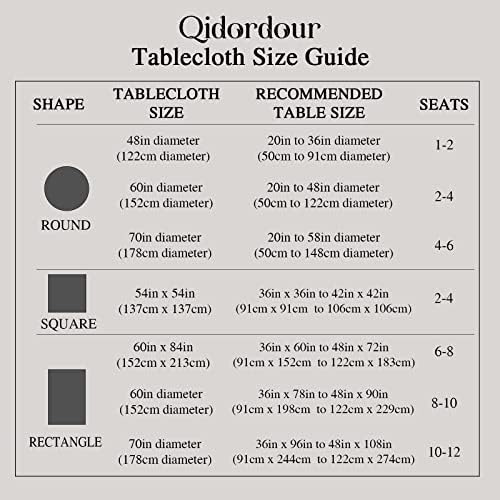 Round Tablecloth 60 Diameter White