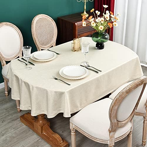 NEWISHER Farmhouse Oval Tablecloth