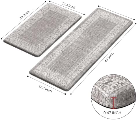 Anti-Fatigue Standing Mat Set - Durable Kitchen Mat for Kitchen Desk Laundry