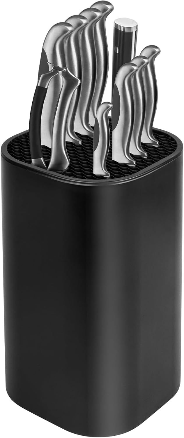 Large-Capacity Knife Block with Slots for Easy Storage
