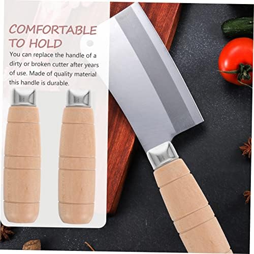 2 Set Reversible Solid-Wood Kitchen Knife Holder with Ergonomic Design