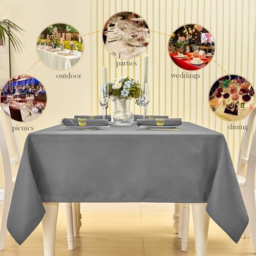 Elegant Checkered Tablecloth for Kitchen and Outdoor 60x84