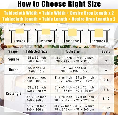 TEWENE Premium Linen Tablecloth 55x102 Gray 1