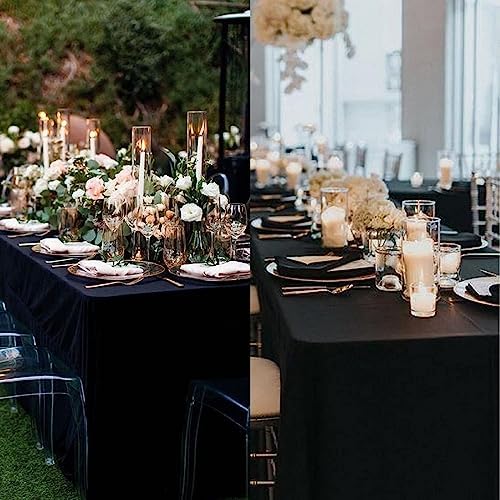 6 Pack Black Tablecloth Set