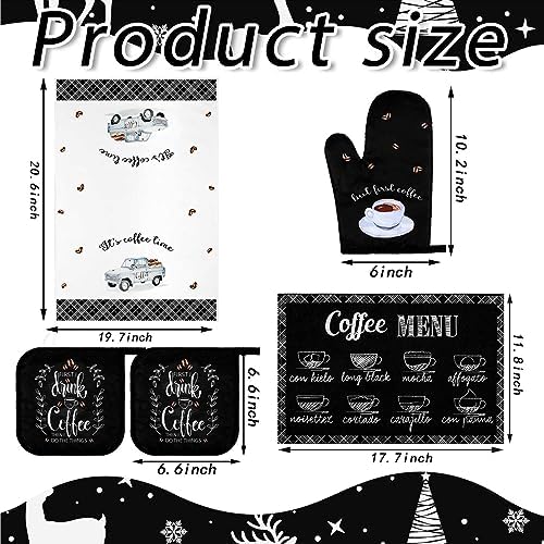 Bencailor 6 Pcs Kitchen Towel and Pot Holder Set