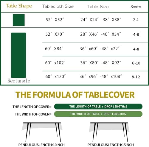 St Patricks Shamrock Tablecloth Rectangle 60x120 Inch Durable Washable