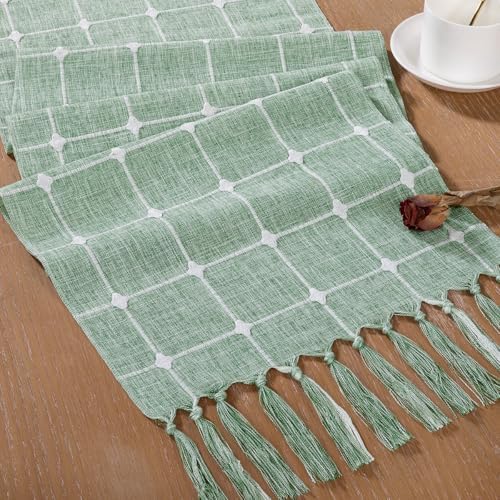 DeZerlor Premium Linen Boho Table Runner
