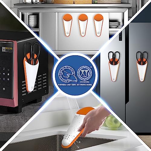 XYJ Magnetic Scissor Holder with Draining Holes for Safe Storage