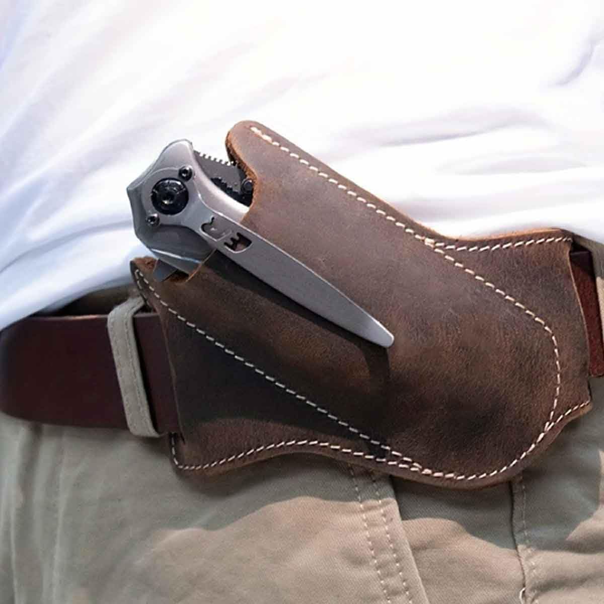 Premium Leather Brown EDC Tool Organizer
