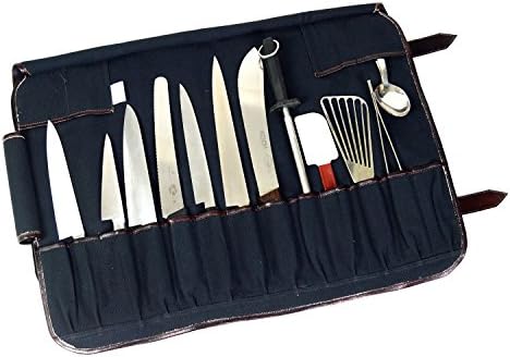 Boldric Orange Canvas 17-Piece Knife Bag for Professionals