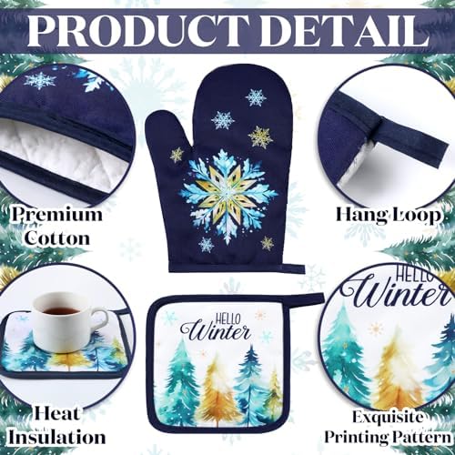 Bencailor 6-Piece Christmas Tree-Themed Kitchen Towels Set