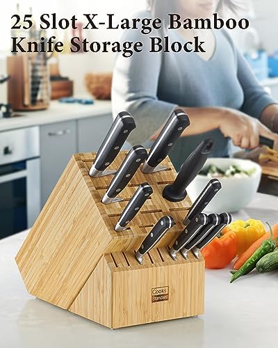 Bamboo Knife Block Holder 25 Slot X-LargeCooks Standard