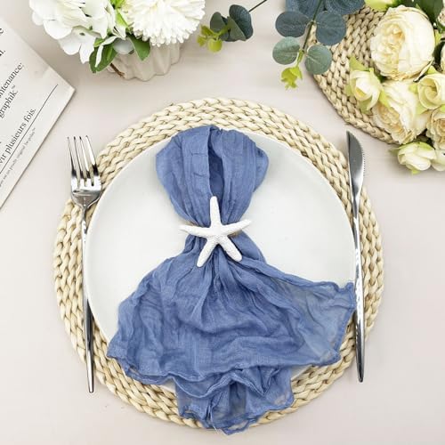 Wingfish Starfish Napkin Rings Set of 12 - Vivid Coastal Napkin Holder