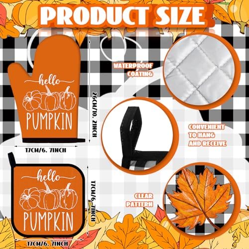 Pickmesh 12-Piece Winter Kitchen Towels and Oven Mitt Set