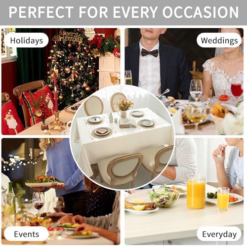 60x102 Linen Tablecloth - Water Resistant