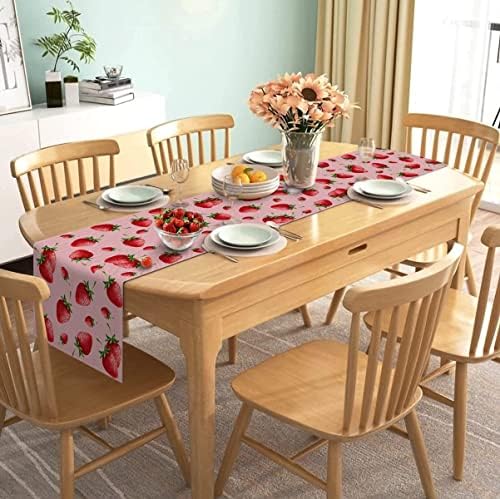 Rustic Strawberry Table Runner for Gatherings